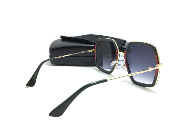 แว่นกันแดดแฟชั่นผู้หญิง Red Green Interval Box Gray Sheet 53-25 140 <เขียว-แดง>