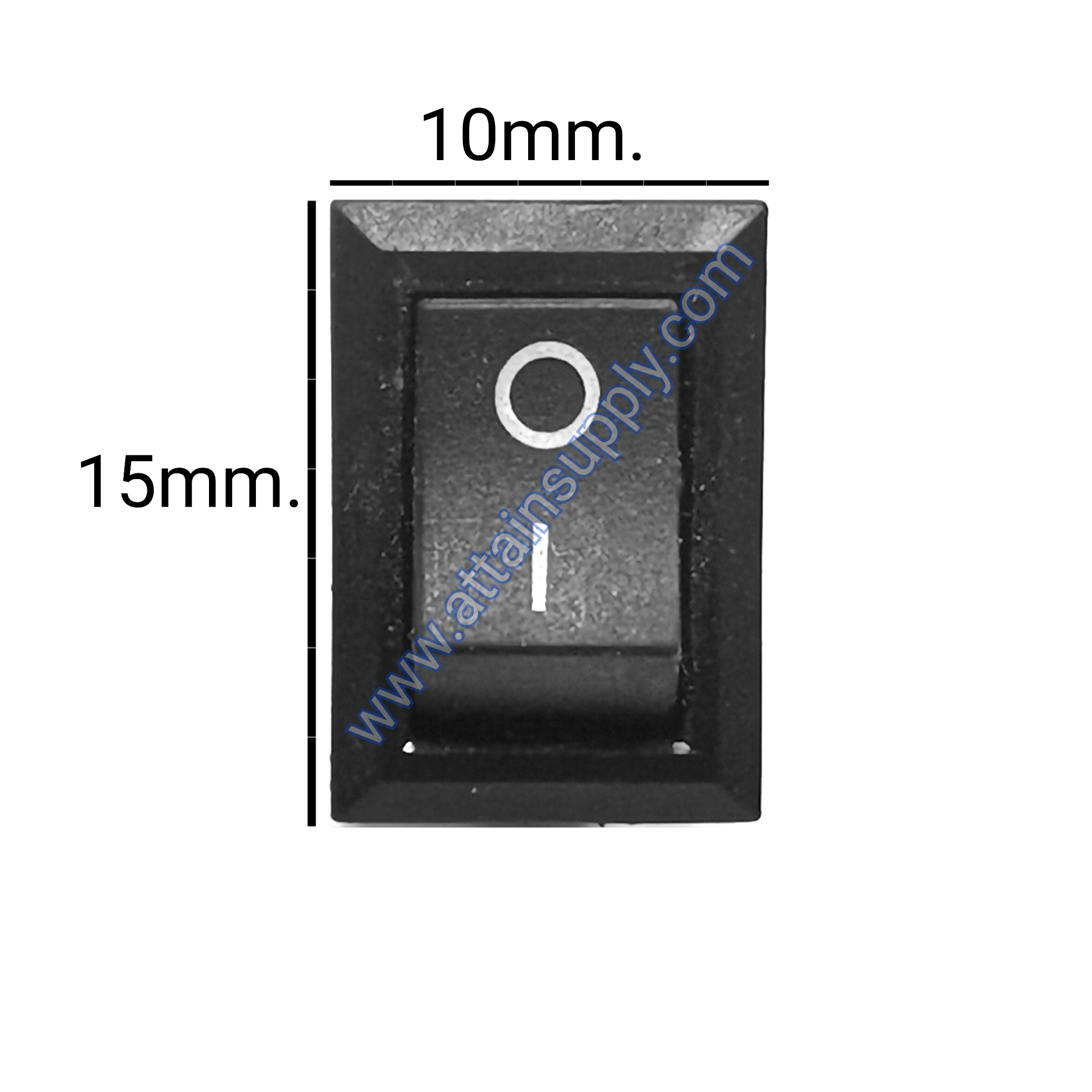 สวิทช์ IOเหลี่ยมจิ๋ว 2ขา/ไม่มีไฟ-สีดำ