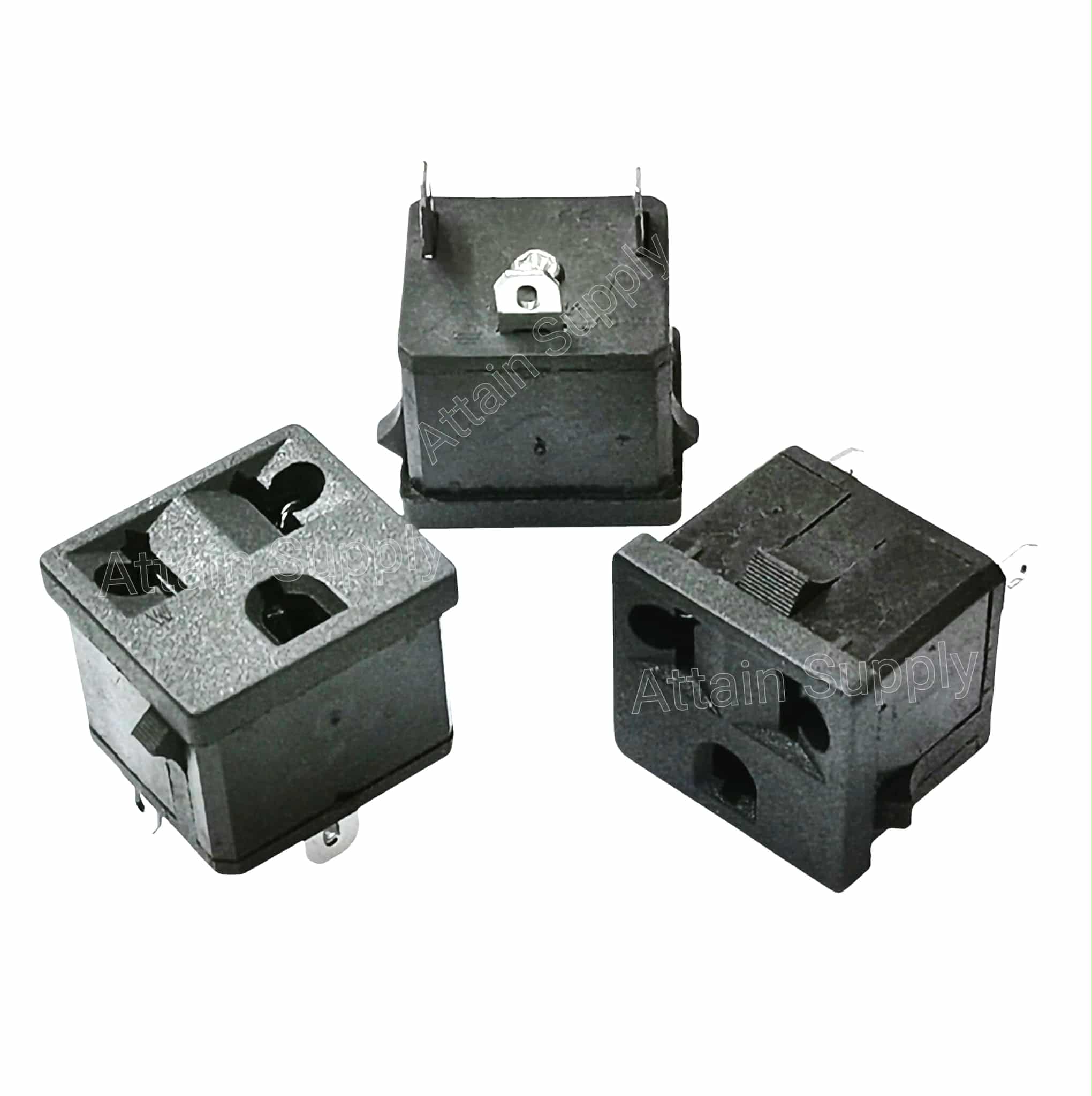 เต้ารับAC-3ขา ขอบริมล็อคAC-011