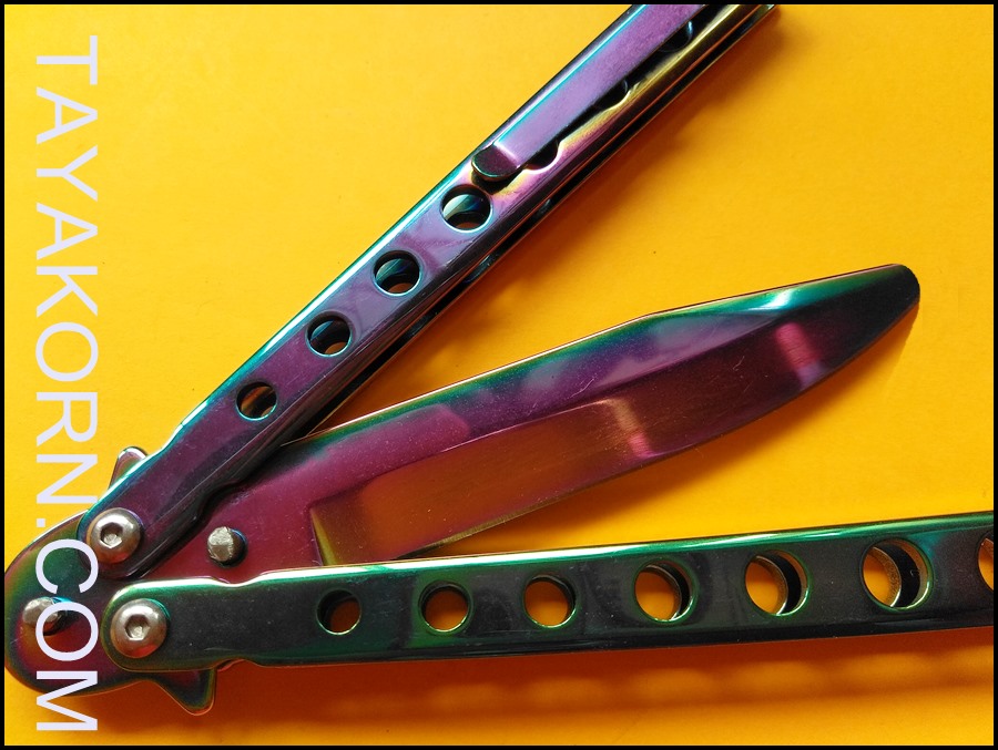 มีดซ้อมควง บาลิซองเรนโบว์3 Balisong Rainbow3 Trainer TKBS-RB03TR