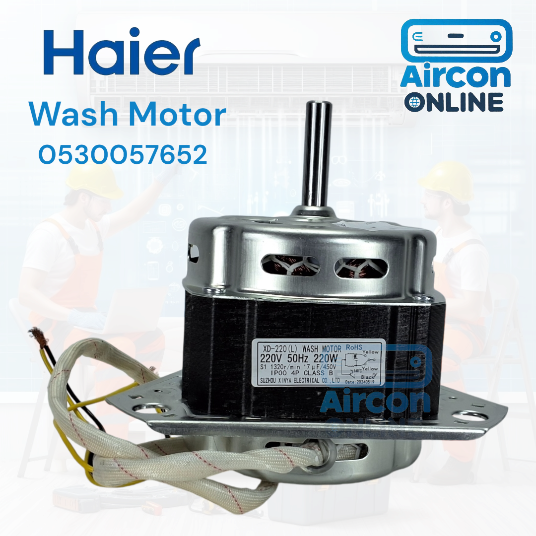 มอเตอร์ปั่นแห้งเครื่องซักผ้า HAIER รหัส 0530057652 ของแท้ มือ 1