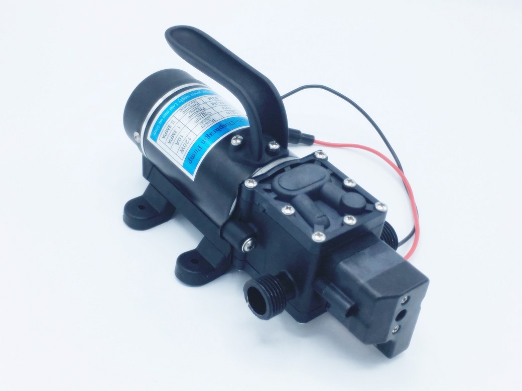 SKU-850 เครื่องพ่นหมอก ปั๊มน้ำ DC24V GREEN-09 แรงดัน 13 บาร์ แบบเกลียวนอก 1/2" มีสวิตช์แรงดันอัตโนมัติ