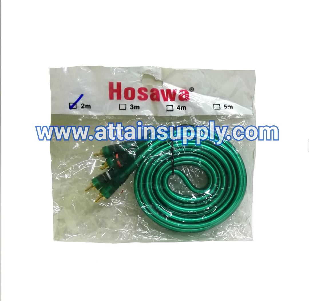สายAUDIO-HOSAWA เขียวใส/2M.