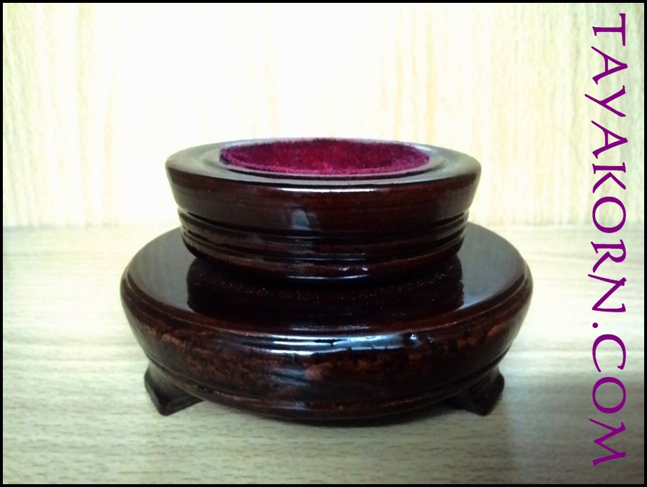 ฐานไม้โชว์ปั้นชา2ชั้น หมุนได้ wooden teapot stand Double C