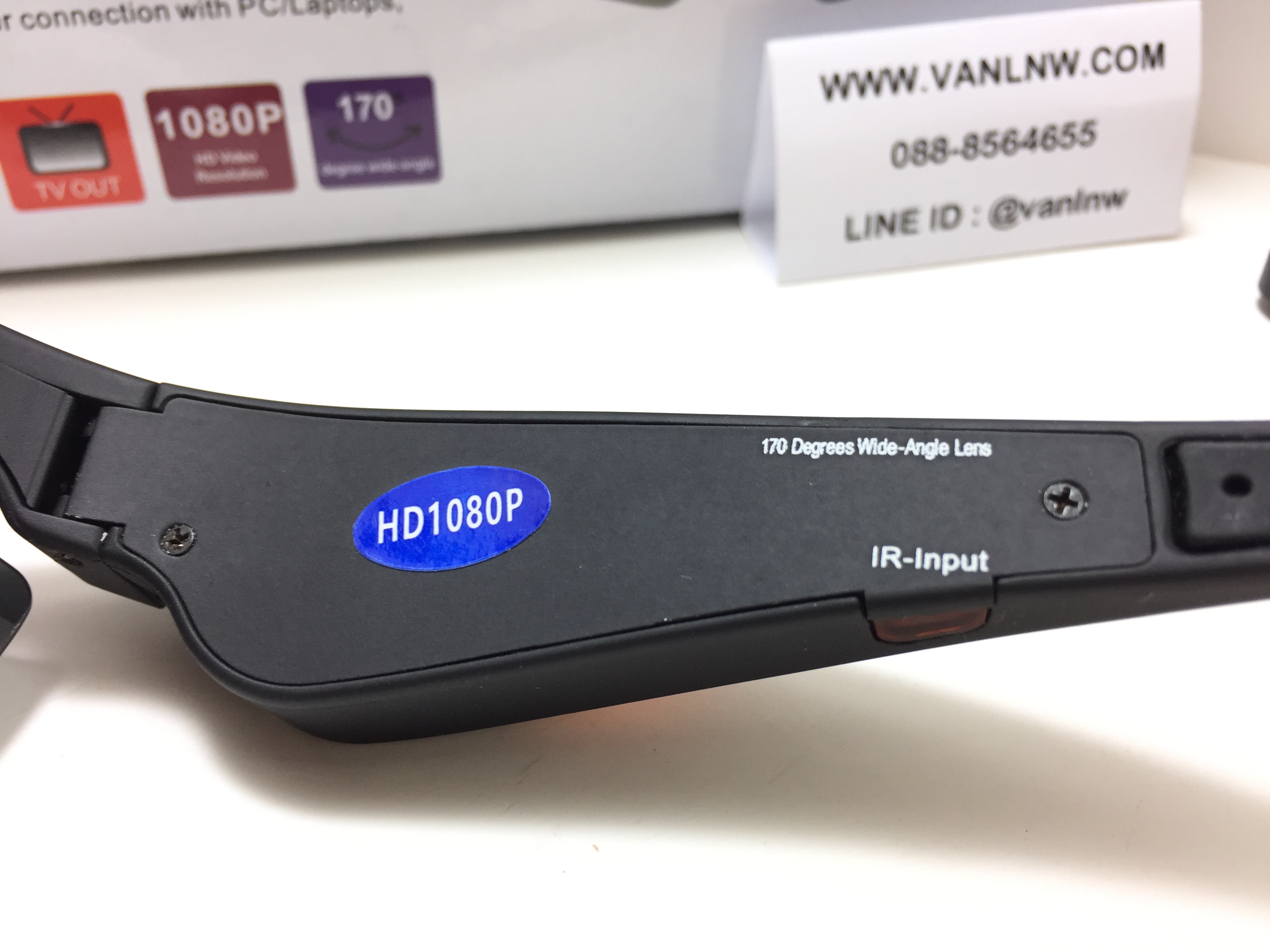 กล้องแว่นตากันแดดทรงสปอร์ต Sports Full HD 1080P Sunglasses <ดำ+ส้ม> ของแท้ 100%