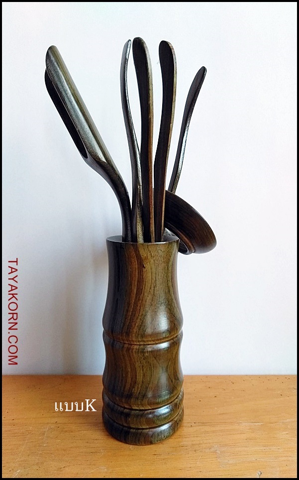 อุปกรณ์ชงชาจีนไม้แท้ (สีเขียว) อุปกรณ์ 5 ชิ้น Green Chinese TeaTools TKTT-882