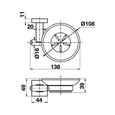 ที่วางสบู่ HAFELE รุ่น 499.98.153 โครเมียม