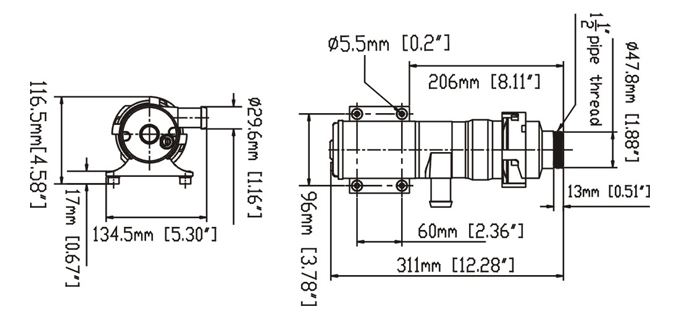 ปั๊ม DC 12V รุ่น SEAFLO-120