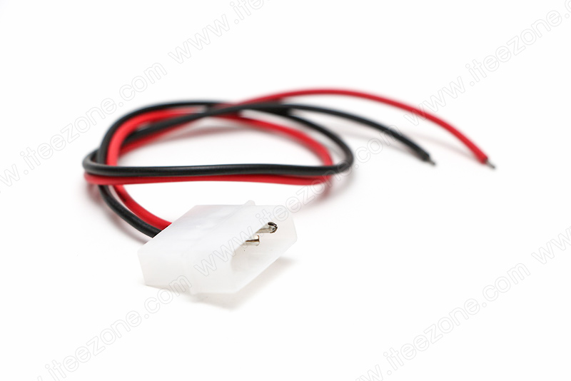 หัว Molex + สายไฟแดงดำ สำหรับจ่ายไฟจากเคสคอมพิวเตอร์