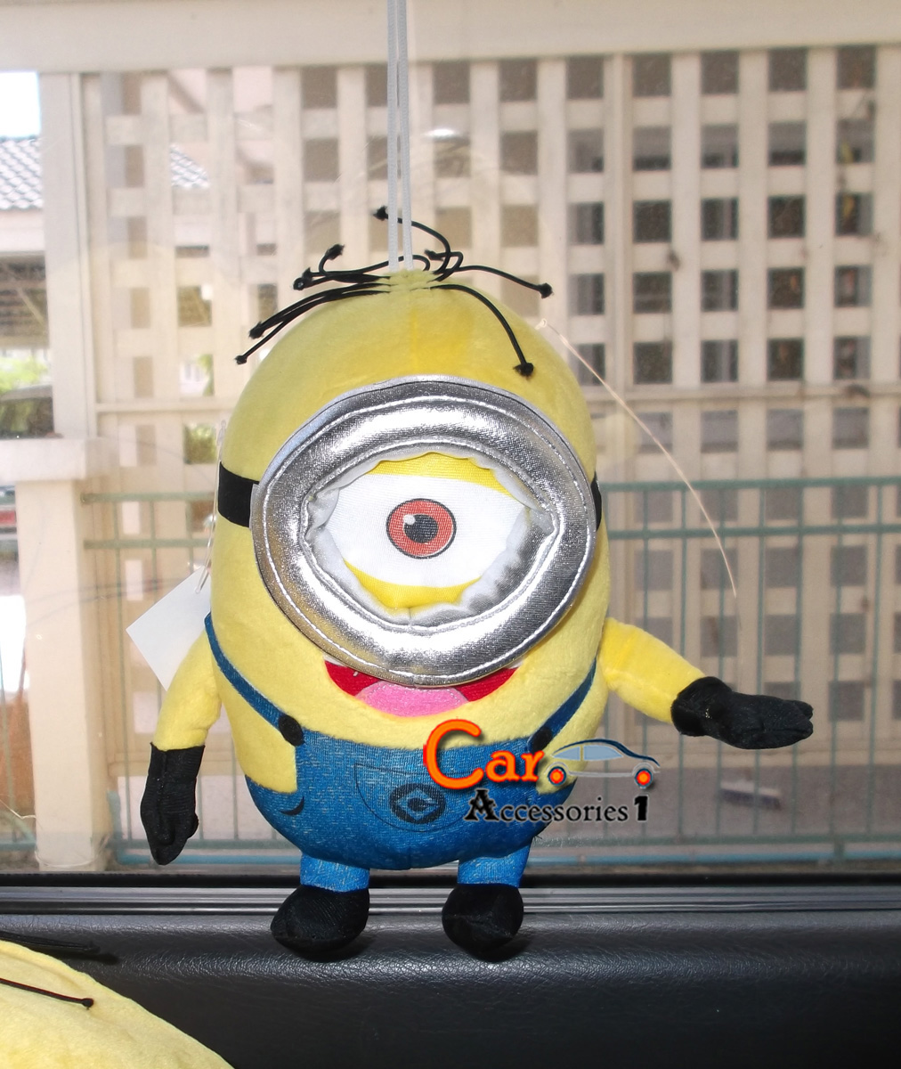 ตุ๊กตามินเนี่ยนตาเดียว Minion 9 นิ้ว Despicable Me2 พร้อมจุ๊บยางสำหรับแขวนติดกระจกลิขสิทธิ์แท้ราคาพิเศษ