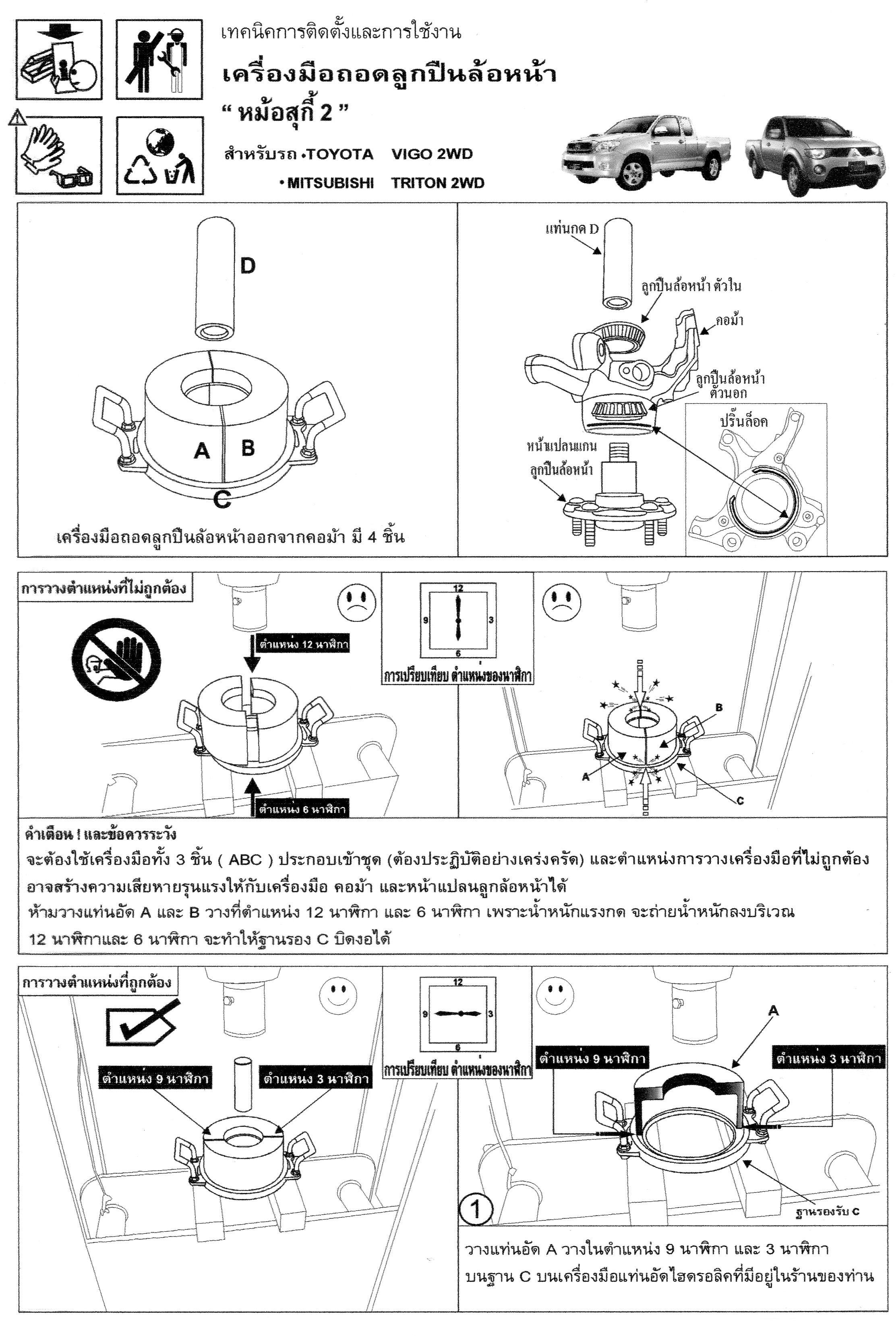 เครื่องมือถอดลูกปืนล้อหน้า หม้อสุกี้ 2