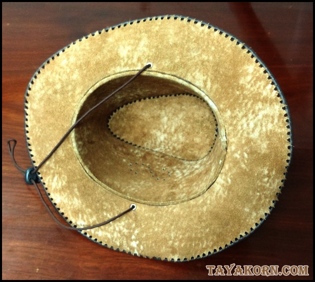 หมวกคาวบอยหนังแท้(หนังวัว)Brown horse pony