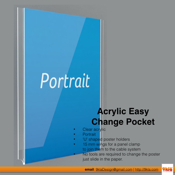 1x2 A4 ชุดป้ายโปสเตอร์แขวนสลิงค์ สำเนา ใส ชุด