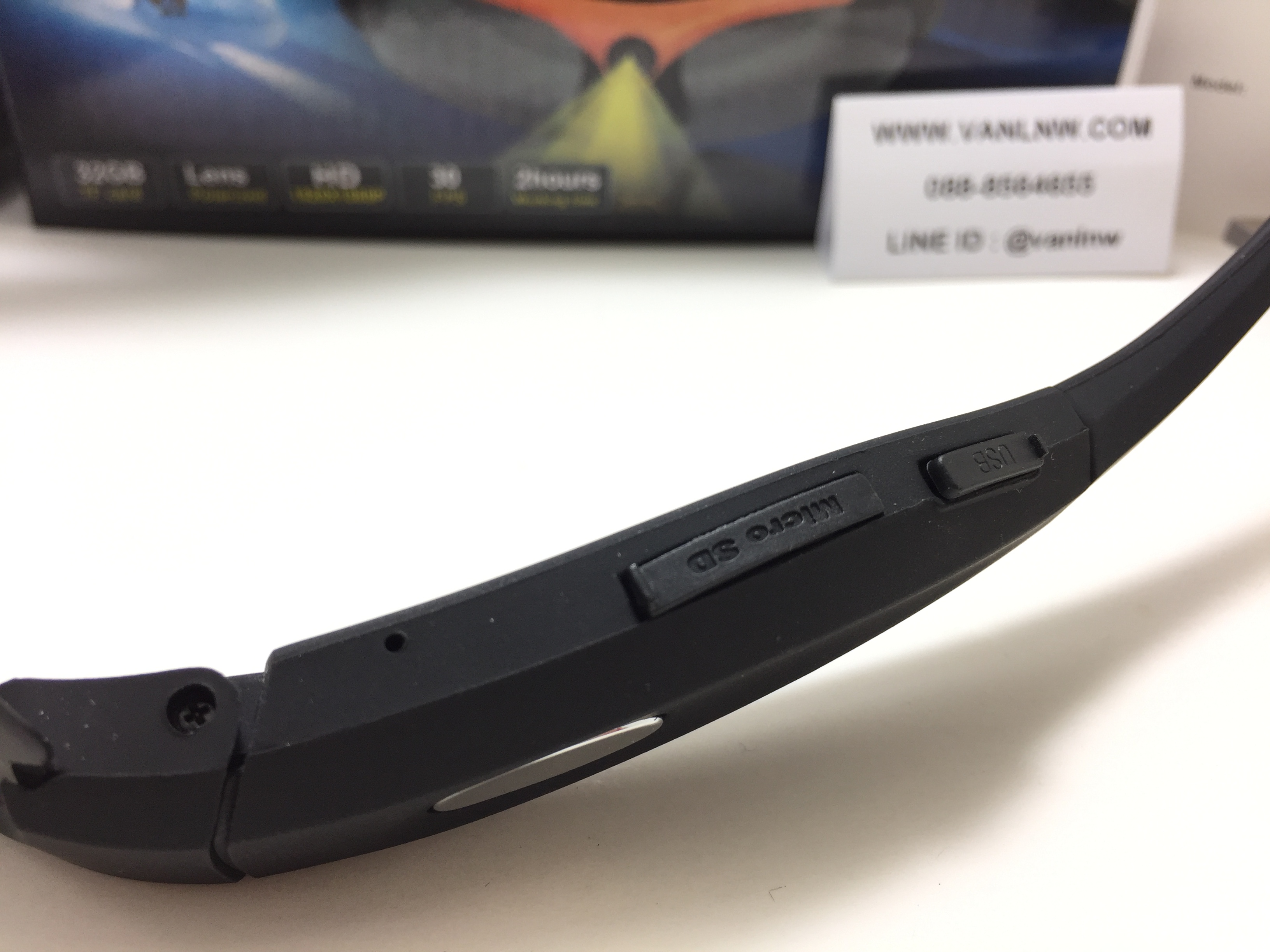 กล้องแว่นตากันแดดทรงสปอร์ต Eyewear Video Recorder Full HD 1080P <ดำ> ของแท้ 100%