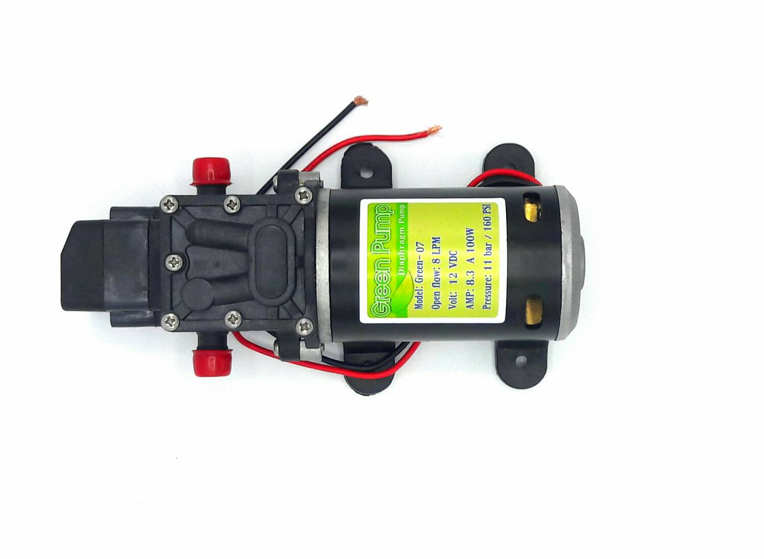ปั๊มน้ำ ปั๊มพ่นยา DC12V รุ่น GREEN-07 แรงดัน 11 บาร์ แบบเสียบสาย 3/8" SKU-515
