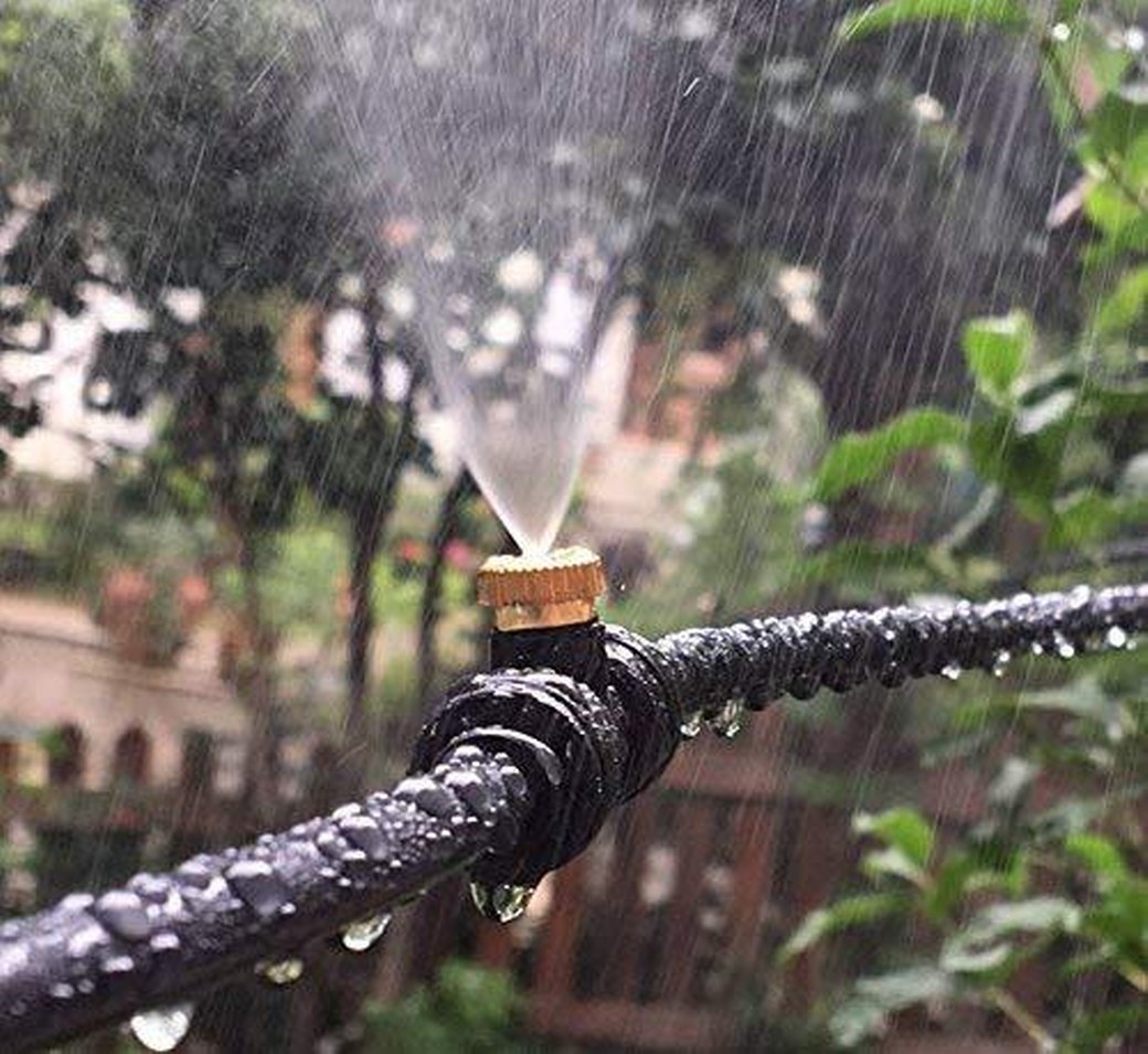 03-MHC-BK ข้อต่อหัวพ่นหมอกกระดุม เกลียวใน 3/16" สีดำ