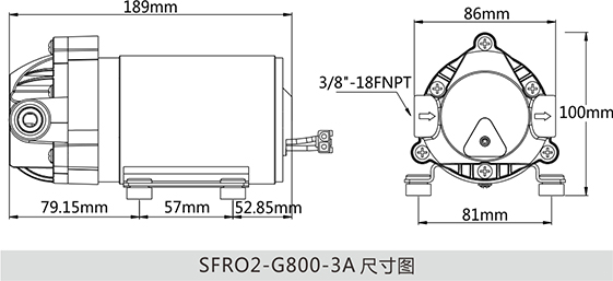 ปั๊มน้ำ ปั๊มอัดเมมเบรน เครื่องกรองน้ำ เครื่องพ่นหมอก SEAFLO RO Pump DC24V 150PSI 800G ( 10 บาร์ )
