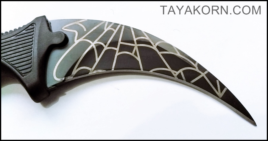 มีดคารัมบิตแบล็คสไปเดอร์ Black Spyder Karambit Knife