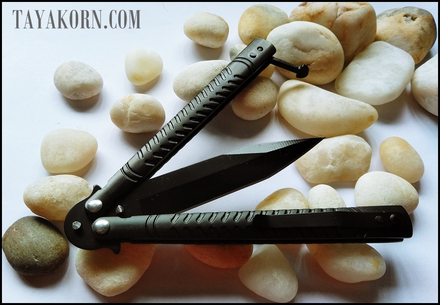 มีดควง แบล็คมิชิลิน ฺBlack Mishilin Balisong Knife TKBS-BM6
