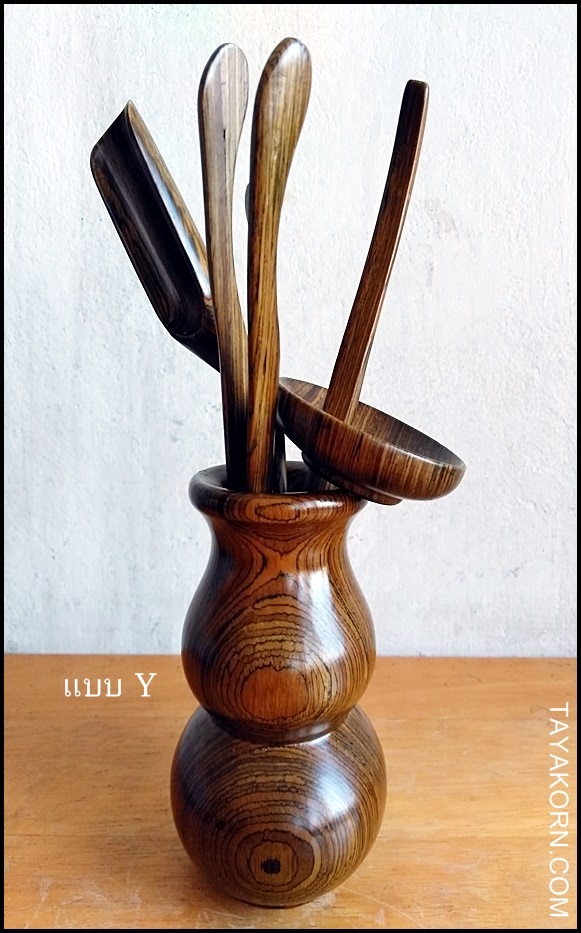 อุปกรณ์ชงชาจีนไม้แท้ (สีเขียว) อุปกรณ์ 5 ชิ้น Green Chinese TeaTools TKTT-882