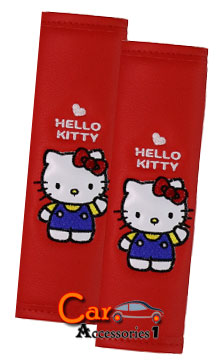 หุ้มเข็มขัดนิรภัยคิตตี้ (แบบหนัง) Hello Kitty (1 แพค บรรจุ 2 ชิ้น) ลิขสิทธิ์แท้คอลเล็คชั่นล่าสุด