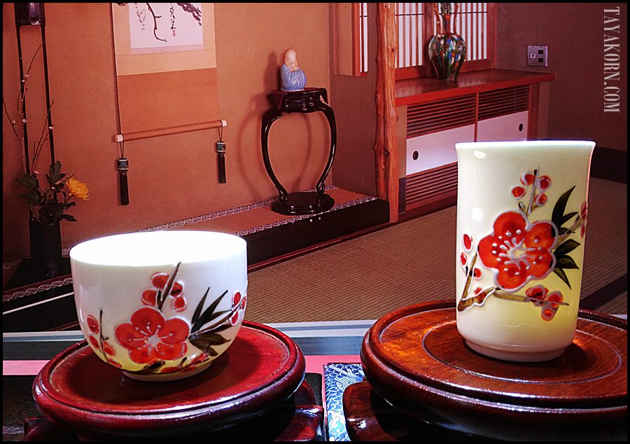 ชุดถ้วยชาแบบดมดื่ม ลายซากุระ Sakura Tea Cup set