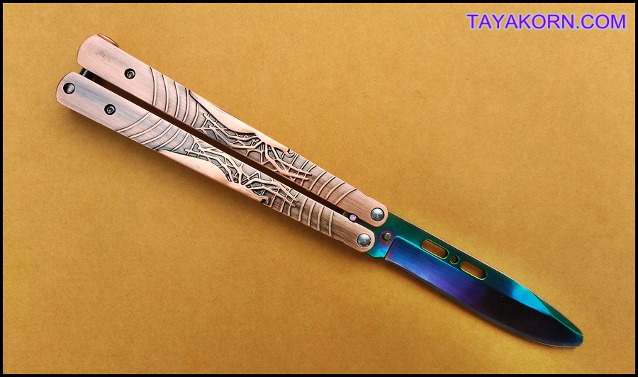มีดซ้อมควง บาลีซองคอปเปอร์สไปเดอร์ Copper Spider Balisong Trainer TKBS-BT5TR