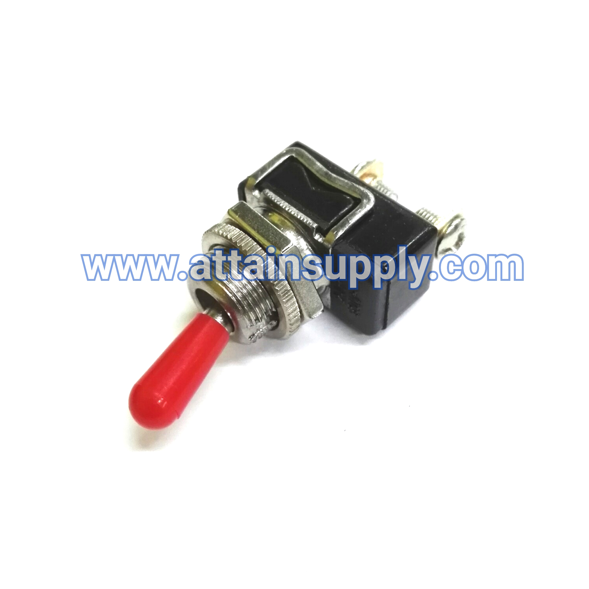 สวิทช์โยกON-OFF 2ขา/แบบขันน็อต-แกนยางแดง