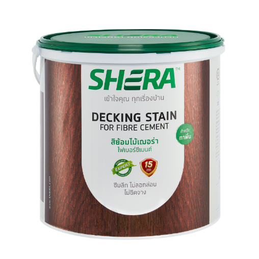 สีย้อมไม้พื้น ไฟเบอร์ซีเมนต์ SHERA โปร่งแสง