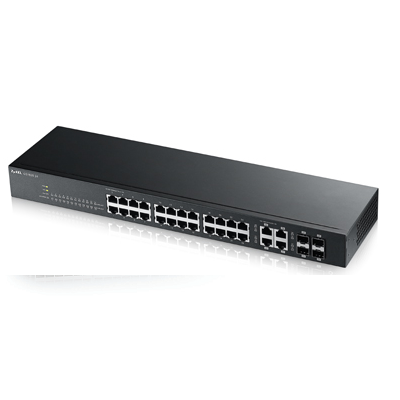 GS1920-24 24-port GbE Smart Managed Switch with 4 x Gigabit Combo (Rj-45/ SFP) ports