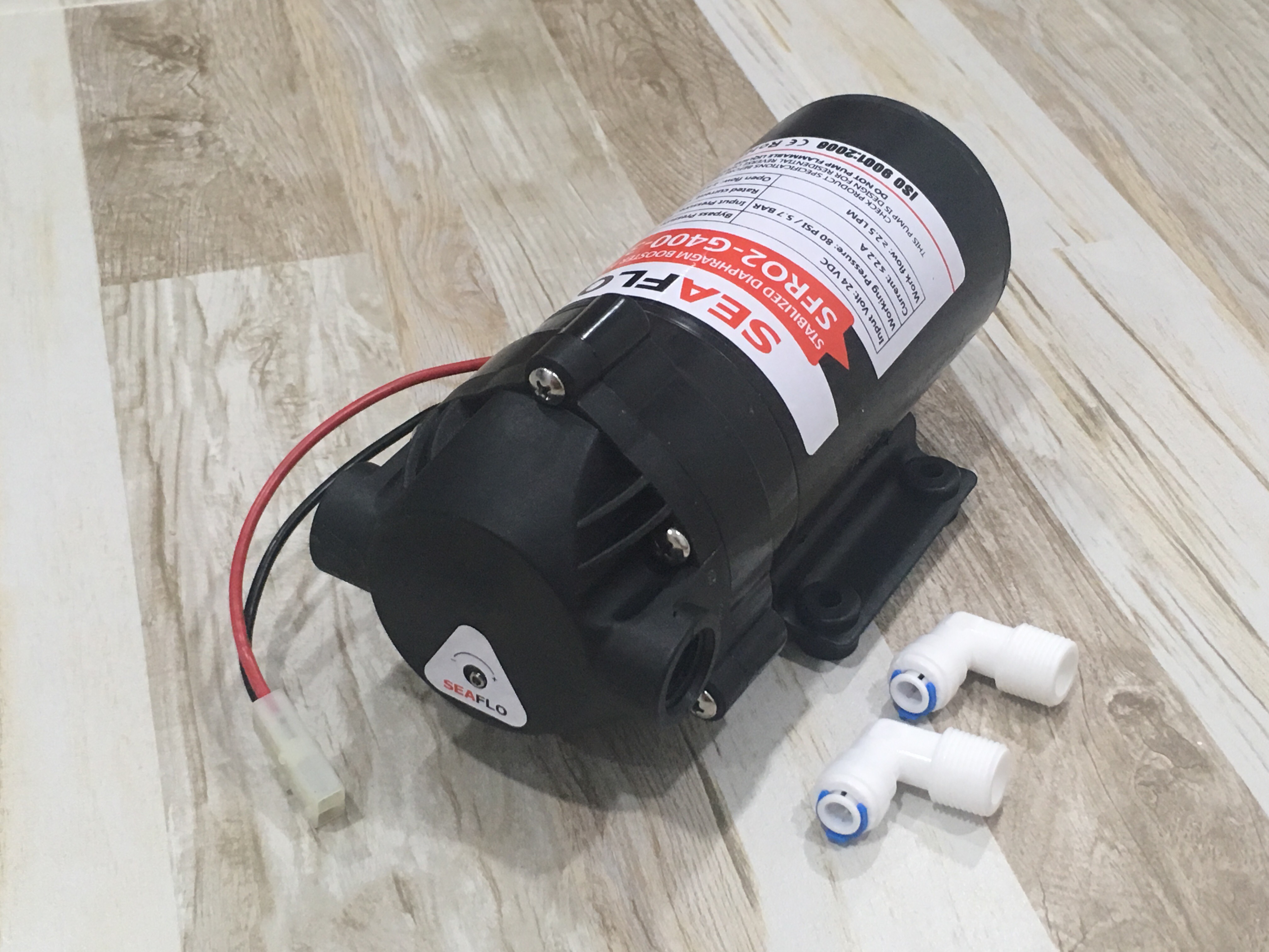 ปั๊มน้ำ ปั๊มอัดเมมเบรน เครื่องกรองน้ำ เครื่องพ่นหมอก SEAFLO RO Pump DC24V 150PSI 400G ( 10 บาร์ )
