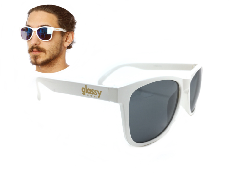 แว่นกันแดด Glassy Sunhaters Deric White 54-18 140 <ขาว>