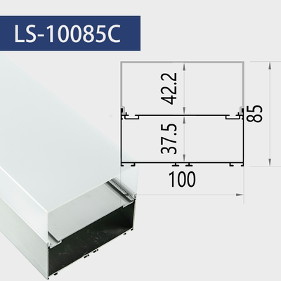 10085C รางแขวน รางติดลอย (สั่งล่วงหน้า 15-20 วัน) ราคาต่อ 1 เส้น ยาว 1 เมตร รางอลูมิเนียม (Aluminium Profile) รางไฟ Aluminium Profile รางอลูมิเนียม ใช้กับไฟเส้น LED รางไฟเส้น rail led track โพรไฟล์