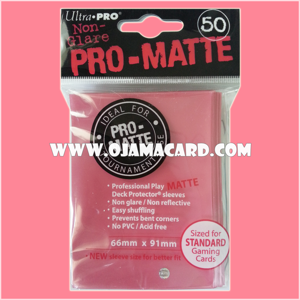 Ultra•Pro PRO-Matte Standard Deck Protector Sleeves (50ct) — Fuchsia