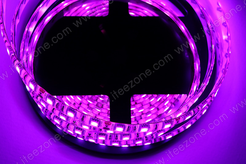 LED Strip เส้น ม้วน 5 เมตร สีชมพู (กันน้ำ IP65)