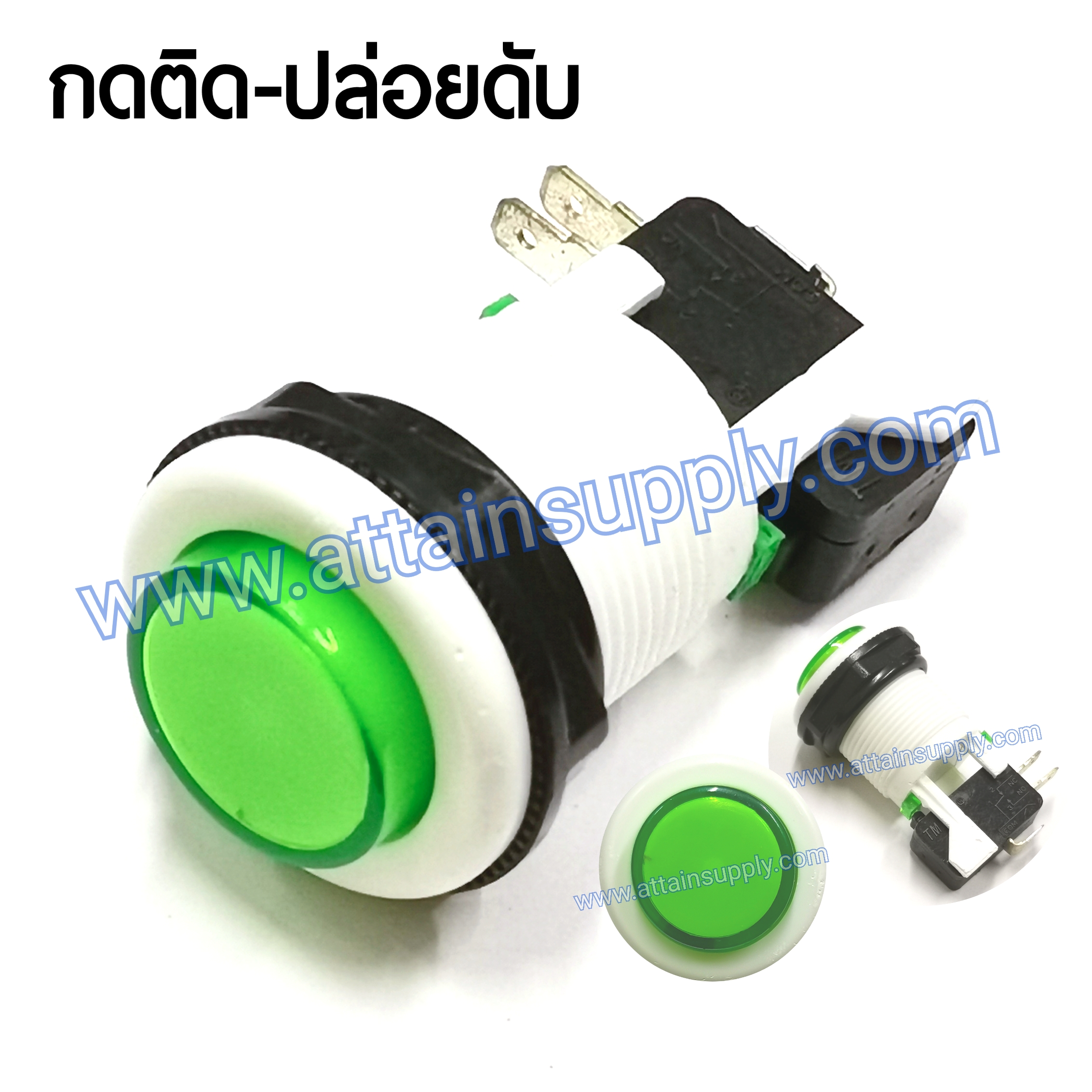 สวิทช์กดติด-ปล่อยดับ NO.13-MICRO/GREEN