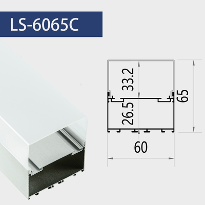 6065C รางแขวน รางติดลอย (สั่งล่วงหน้า 15-20 วัน) ราคาต่อ 1 เส้น ยาว 1 เมตร รางอลูมิเนียม (Aluminium Profile) รางไฟ Aluminium Profile รางอลูมิเนียม ใช้กับไฟเส้น LED รางไฟเส้น rail led track โพรไฟล์