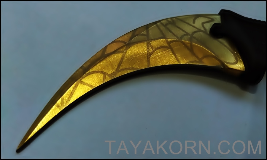 มีดคารัมบิต โกลเด้นสไปเดอร์ Golden Spyder Karambit Knife TKKB-GS8