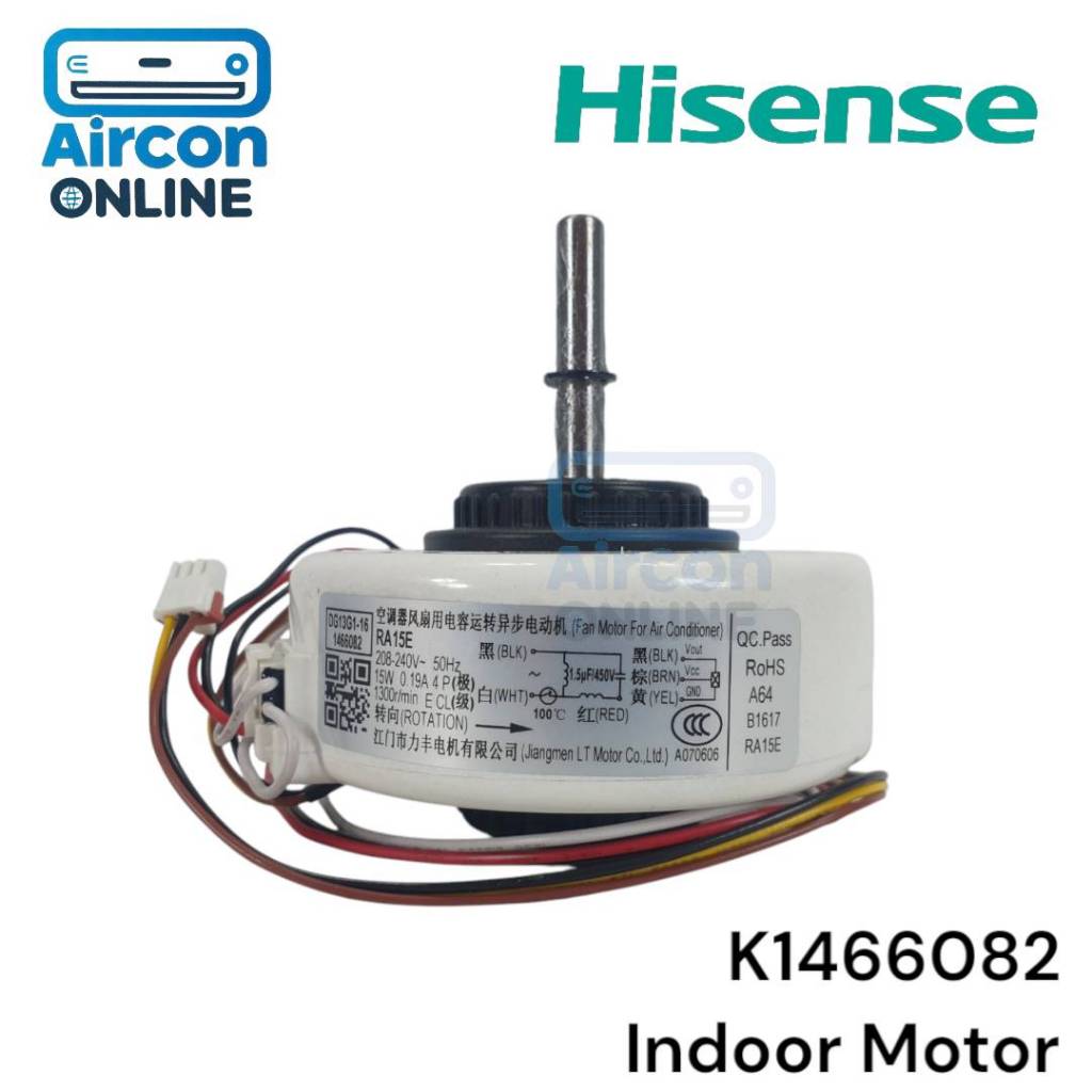 มอเตอร์พัดลมแฟนคอยล์ แอร์ HISENSE รหัส K1466082 ของแท้ ใหม่ มือ 1