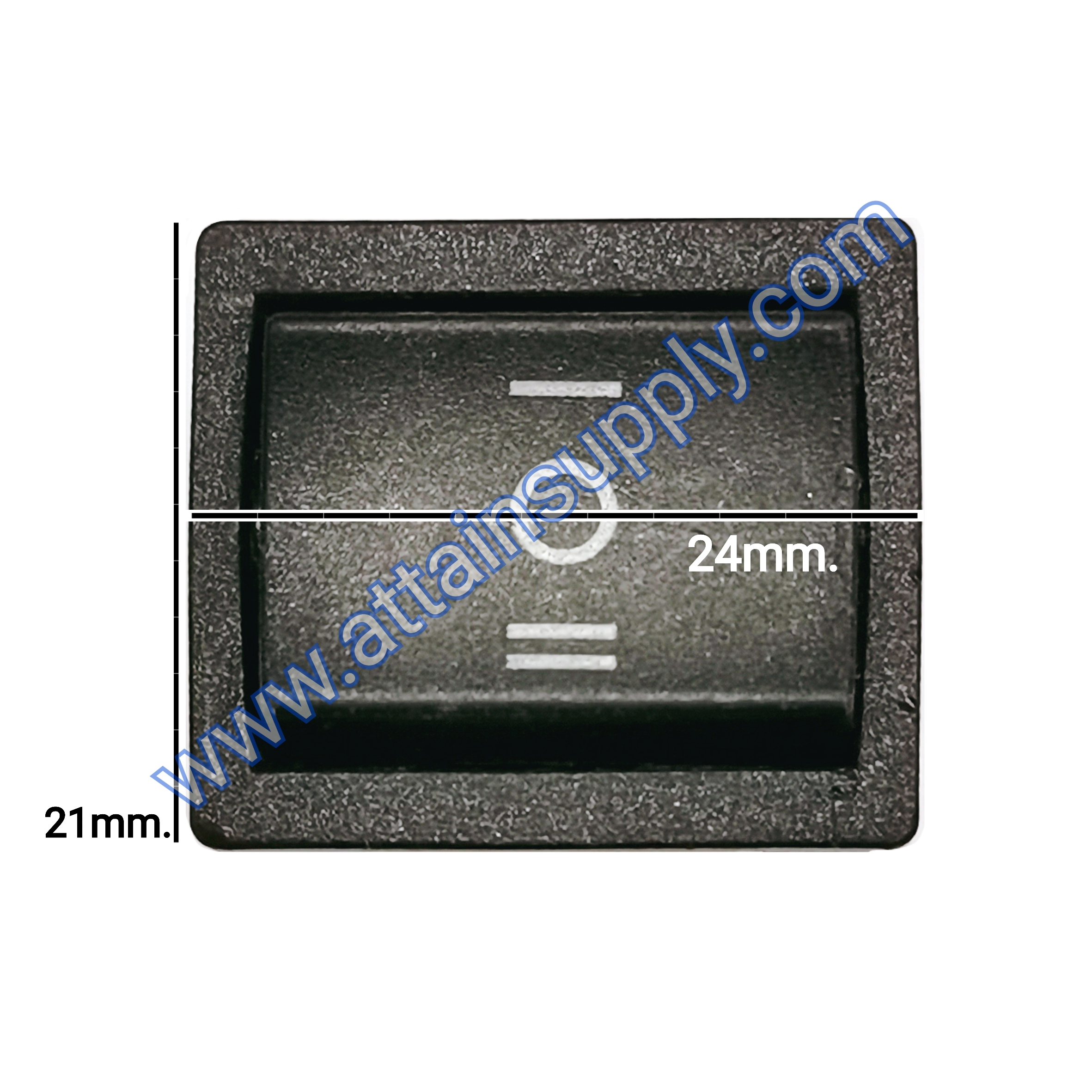 สวิทช์ IOII เหลี่ยมKCD5 6ขา/ไม่มีไฟ-สีดำ