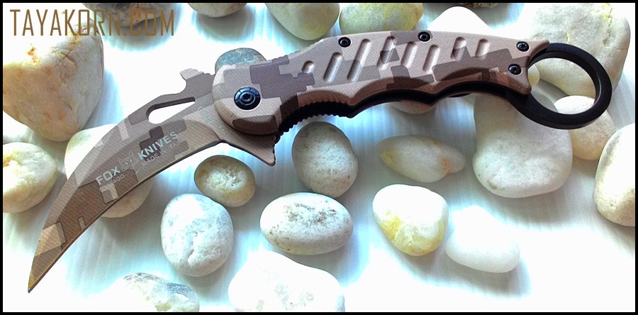 มีดคารัมบิตแอร์ฟ็อกเดสเสิร์ทคาโม่ Air Fox Desert Camo Karambit TKKB-AD2