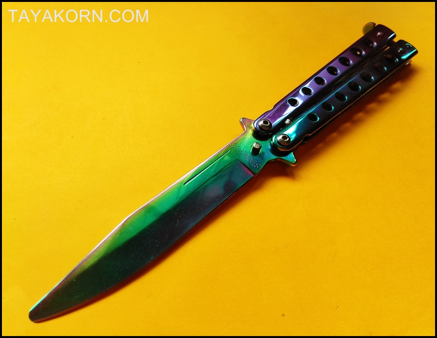 มีดซ้อมควง บาลิซองเรนโบว์3 Balisong Rainbow3 Trainer TKBS-RB03TR