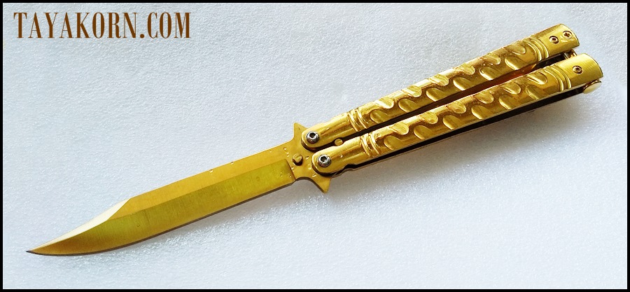 มีดบาลีซอง โกลเด้นธันเดอร์ GoldenThunder Balisong Knife TKBS-GT5
