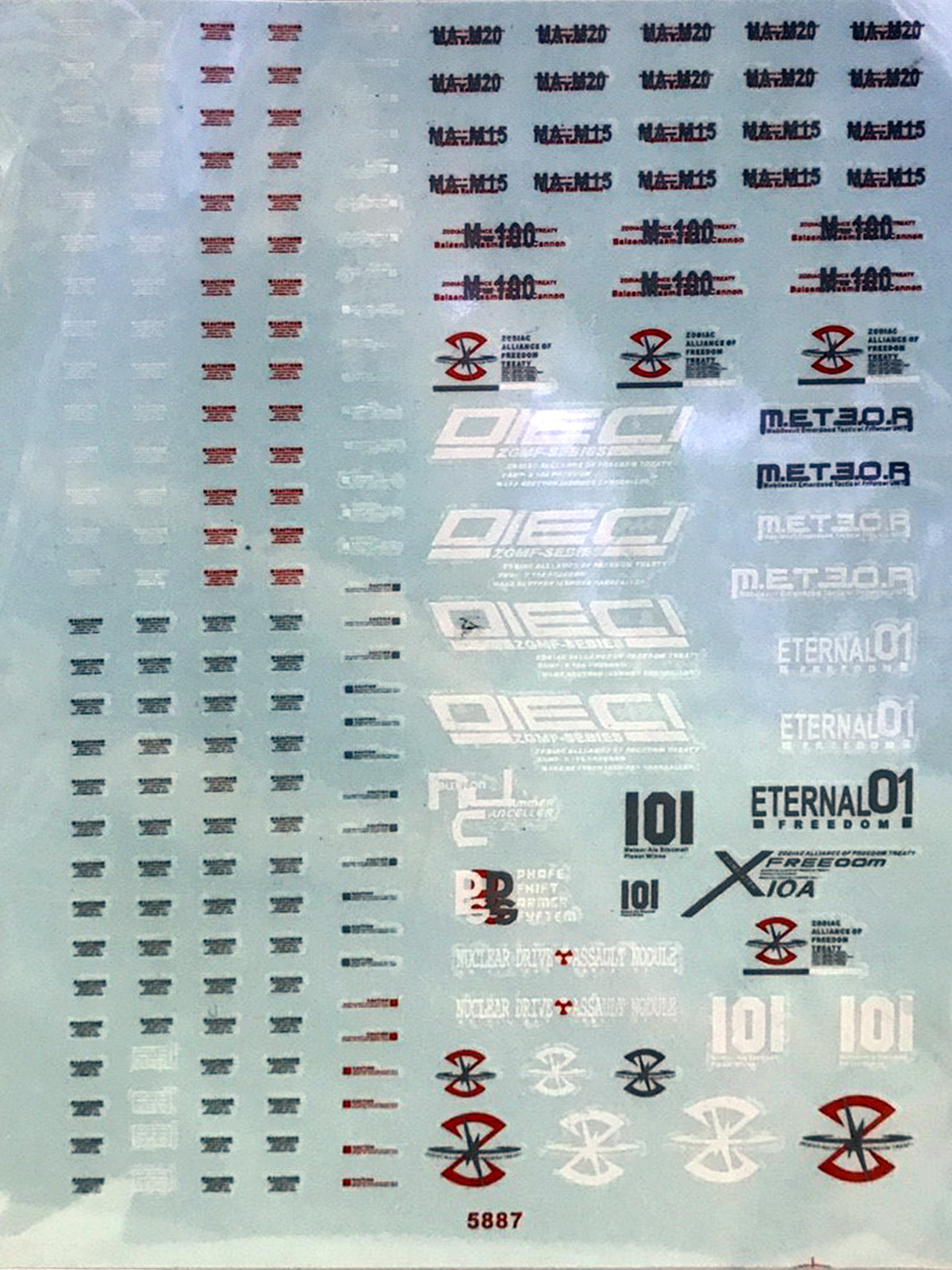 decals MG ZGMF X10A FREEDOM 5887