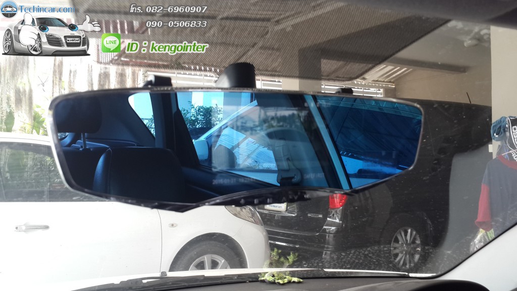 กล้องจอกระจก2016 จอ5.0" + กล้องวีดีโอหน้าหลัง + กล้องถอยหลัง Car Camcoder Q3 รุ่นใหม่ล่าสุด