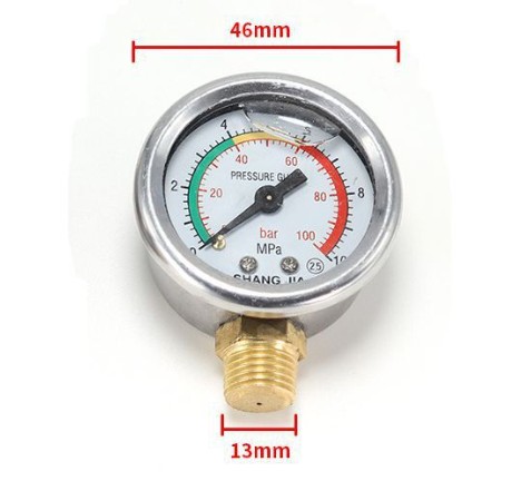 เกจวัดแรงดันน้ำมัน 10MPA สำหรับปั๊มแรงดันสูง รุ่น 21/22/26