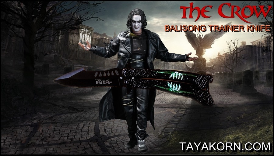 มีดซ้อมควง เดอะโครว์อีกาดำ The Crow Balisong Trainer Knife