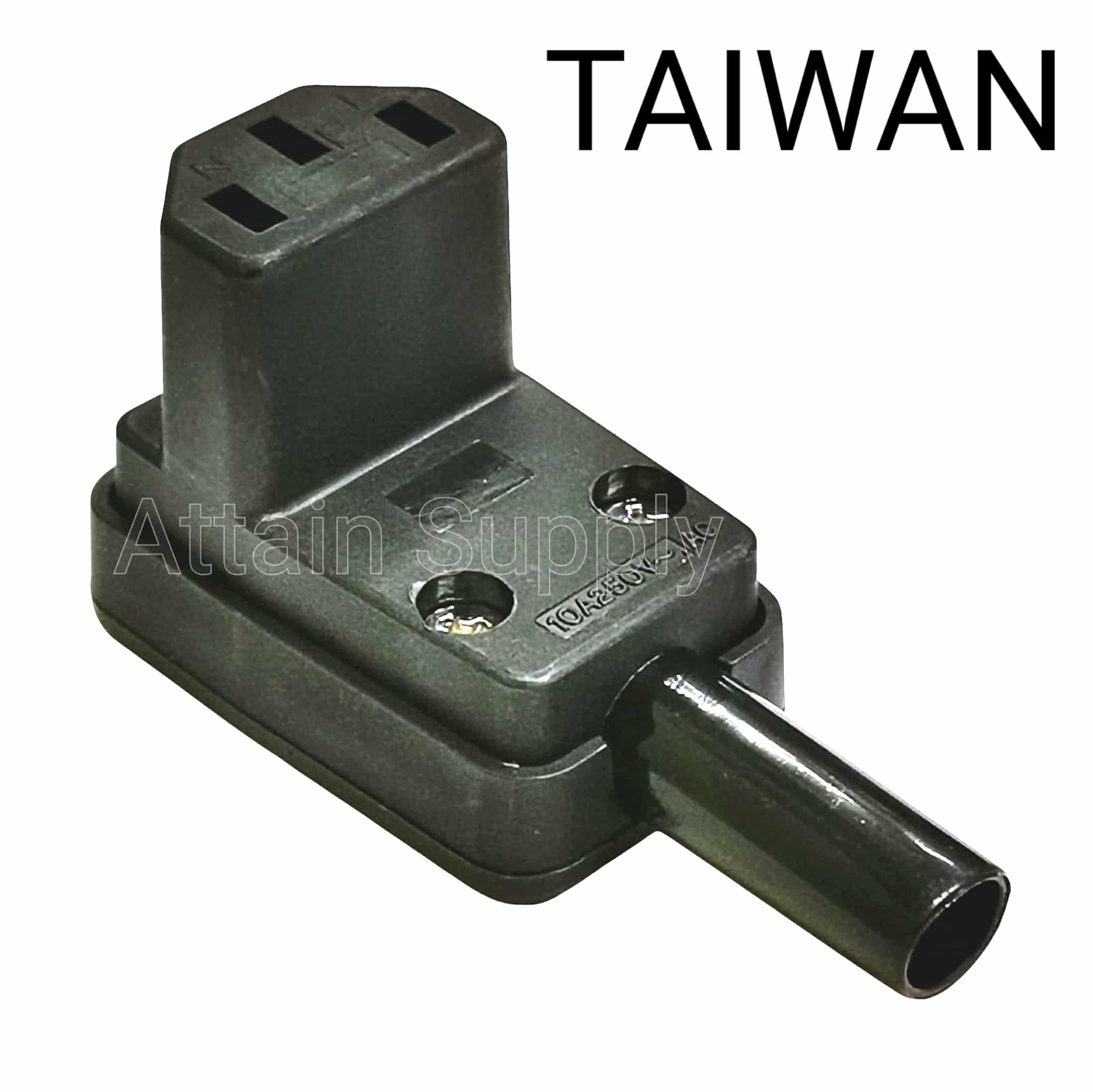 ปลั๊กคอม 3ขา ตัวเมีย-แบบต่อสาย/รุ่นงอ TAIWAN