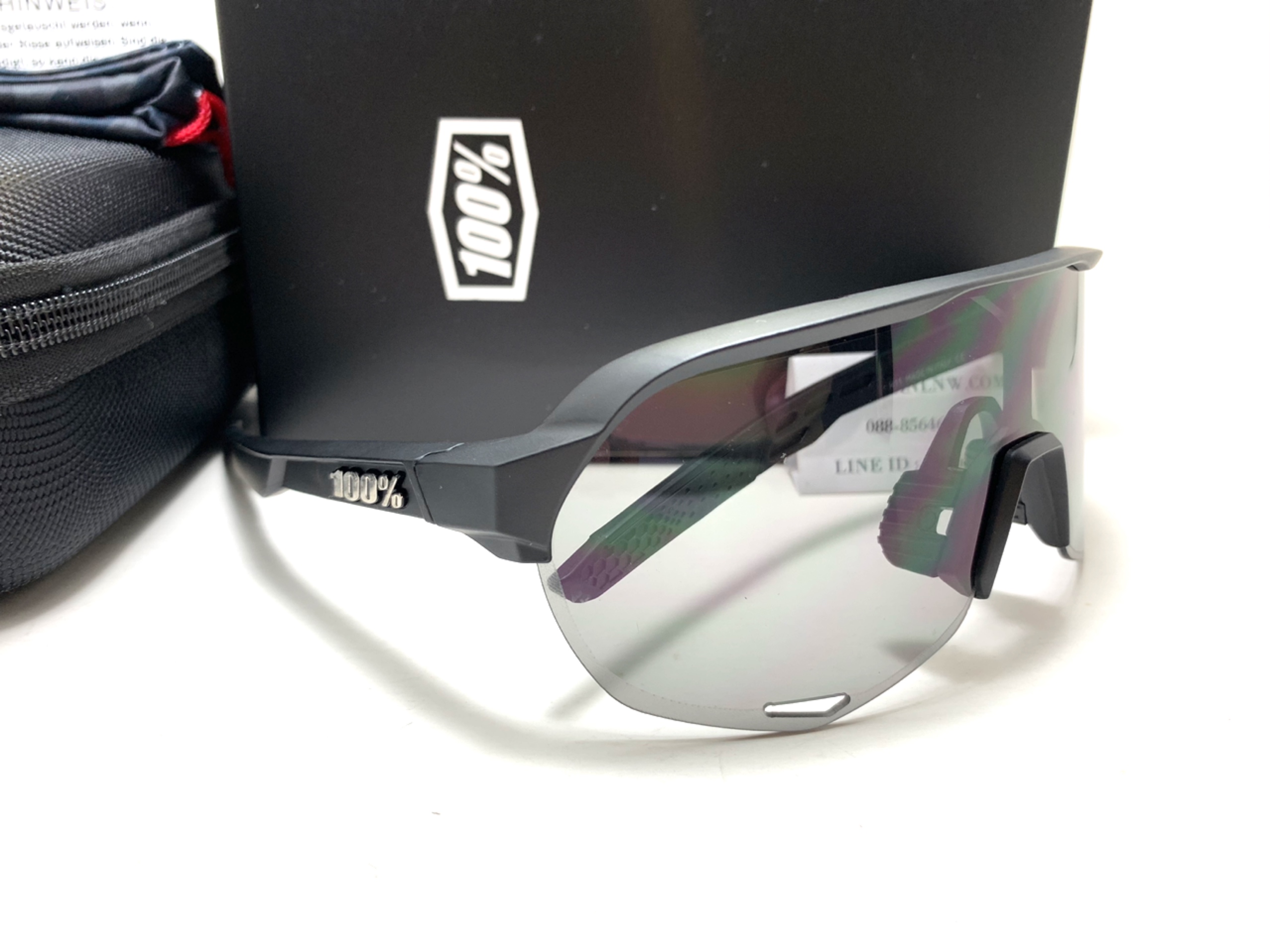 แว่นกันแดด แว่นตาปั่นจักรยาน 100% Speedcraft S2 61003-100-75 Matte black / Nero รุ่นใหม่ล่าสุด 2018