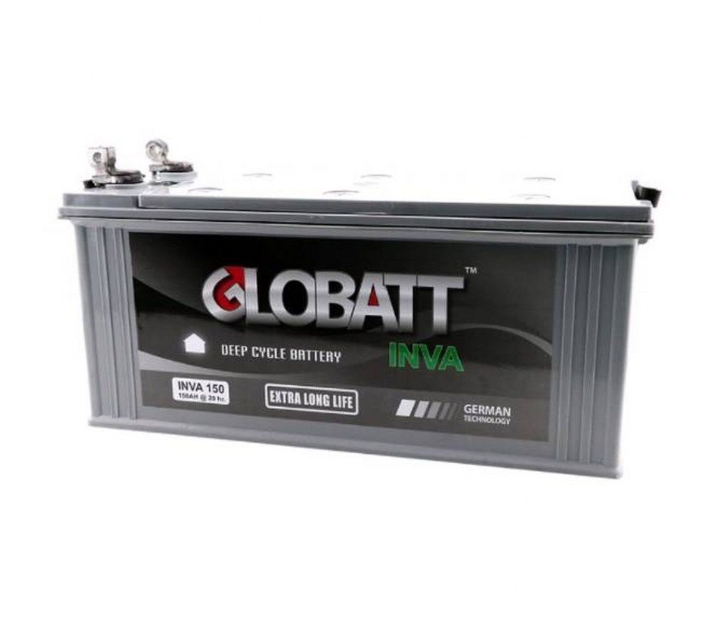 แบตเตอรี่ดีพไซเคิล ( แบตเตอรี่ Deep cycle ) 150Ah 12V ยี่ห้อ GLOBATT ( INVA )